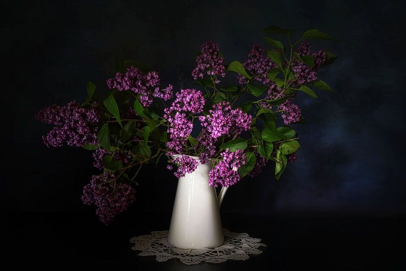 Still life with purple lilacs . by Saskia Dingemans Awarded Photographer