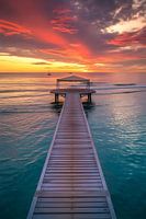 Weg zur Gelassenheit bei Sonnenuntergang