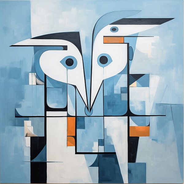 Liebe in der Vogelabstraktion von Karina Brouwer