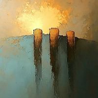 Flüsternde Morgendämmerung am Horizont