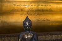 Boeddha -Gouden achtergrond met Quote