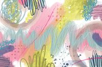 Happy Pastelly II, abstrakte Mischtechnik