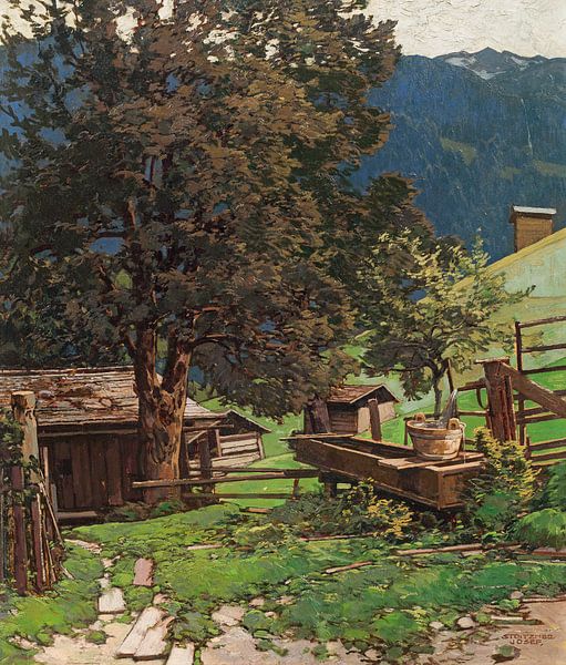 Josef Stoitzner, Landscape with well, ca 1945 by Atelier Liesjes