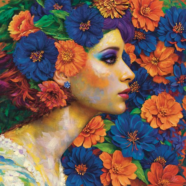 Aura Flora, in Kobaltblau von Karen Nijst