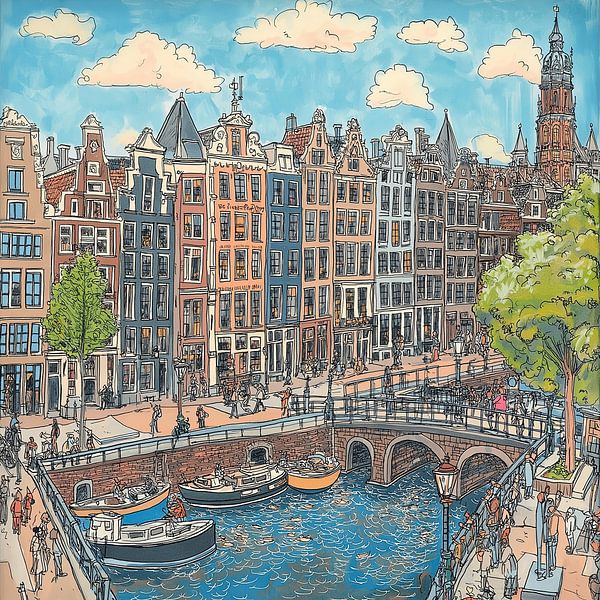 Amsterdam von Abstraktes Gemälde