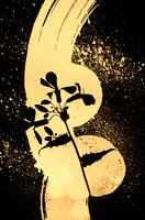 Fleur abstraite dorée