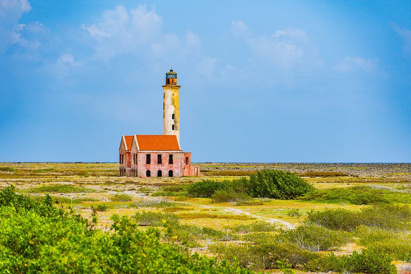 Lighthouse on small Curacao by Barbara Riedel