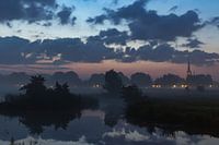 Mist en zonsopkomst.