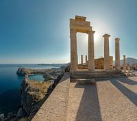Säulen der Akropolis, Lindos, Rhodos, Griechenland