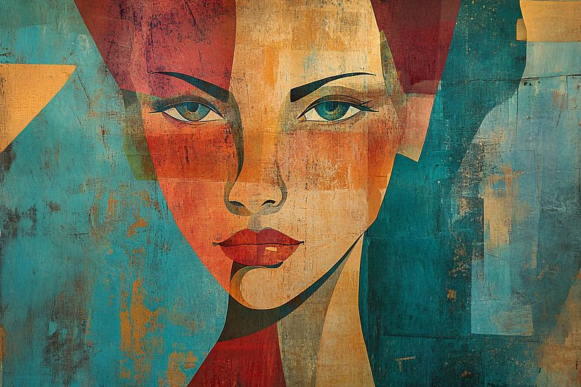 Portrait abstrait d'une femme par Imperial Art House