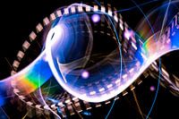 Abstrakte Kunst mit farbigen Lichtern