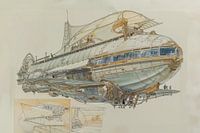 Drawing, zeppelin -2