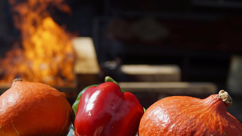 stilleven met vurige groenten von Frenz' van de Grift