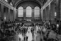 Le temps passe à Grand Central Station, New York, en noir et blanc
