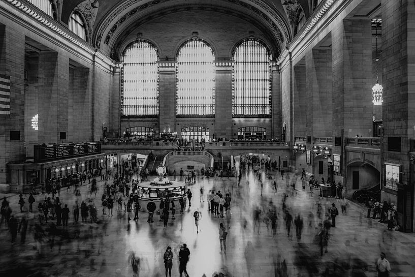 Die Zeit vergeht in Grand Central Station, New York, schwarz-weiß von Nynke Altenburg