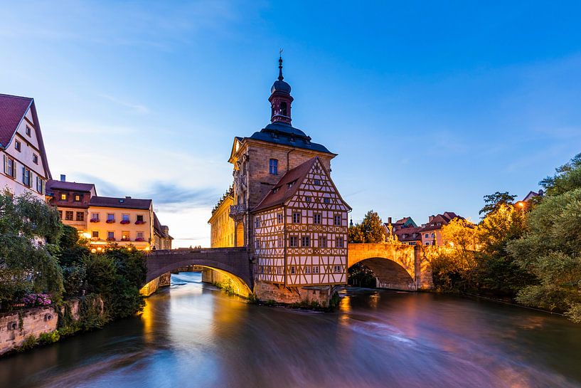 L'ancien hôtel de ville de Bamberg la nuit par Werner Dieterich