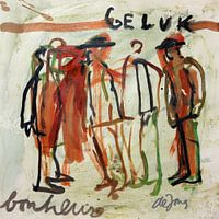 Glück, Gruppe von glücklichen Menschen