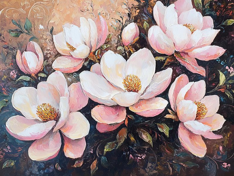 Pink Magnolia&#039;s by Wonderful Art