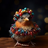 Robin in Christmas mood