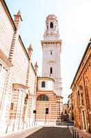 Historic church with church tower in Verona