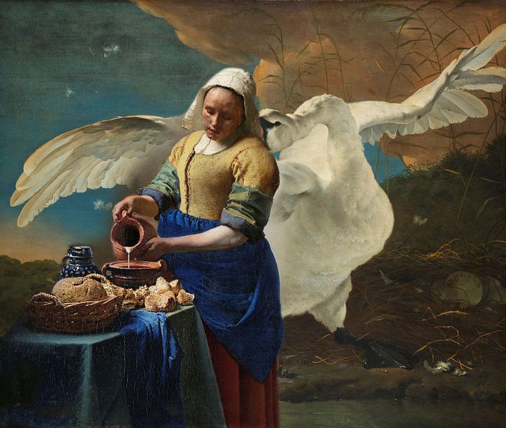 Das Milchmädchen und der bedrohte Schwan von Digital Art Studio