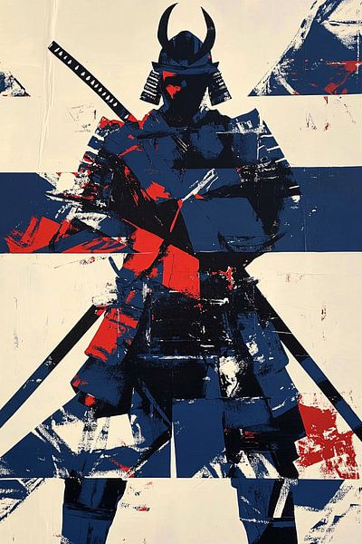 Dynamic abstract samurai painting by Imperial Art House