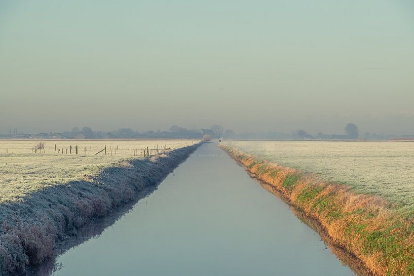 Fossé dans le soleil du matin par Wouter Bos
