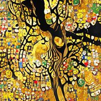 Plan d'Amsterdam dans le style de Gustav Klimt