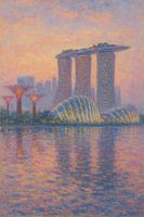 Impressionistische zonsondergang in Singapore - Marina Bay Glow