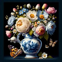 Koninklijke Flora in Delfts Blauwe Vaas