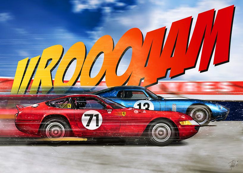 Ferrari Daytona vs Shelby Daytona Coupé van Theodor Decker