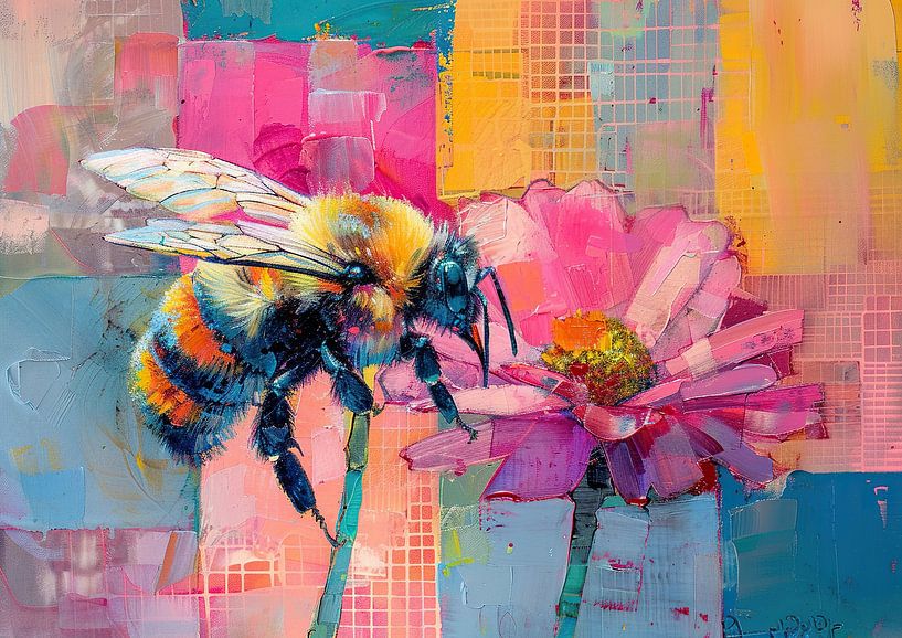 Blumen und Bienen von Wunderbare Kunst