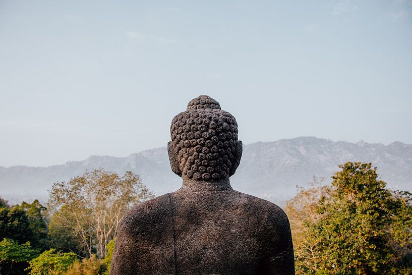 Buddha-Statue in Borobudur, Indonesien von Expeditie Aardbol