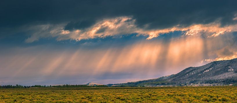 Cloudbursts in Grand Teton N.P, Wyoming by Henk Meijer Photography