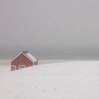 Minimalistisch Sneeuwlandschap Lofoten