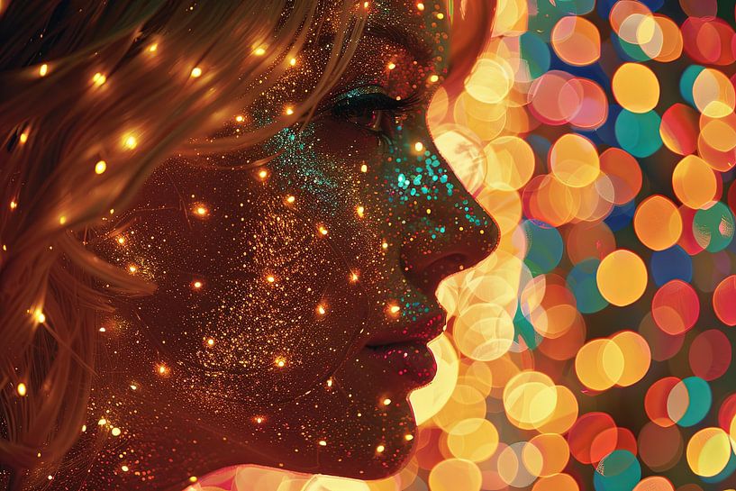 malerisches Frauenporträt mit Blumen von Egon Zitter