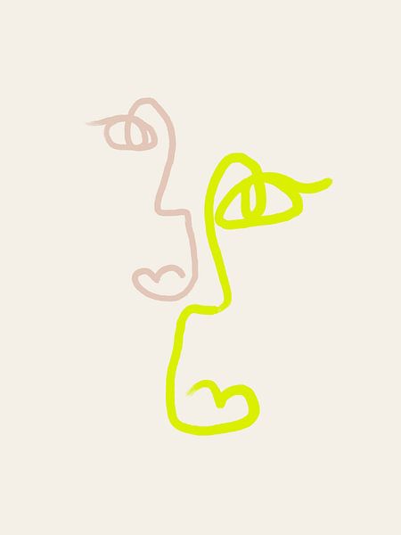 Doppelte Gesichter | Neon von Bohomadic Studio