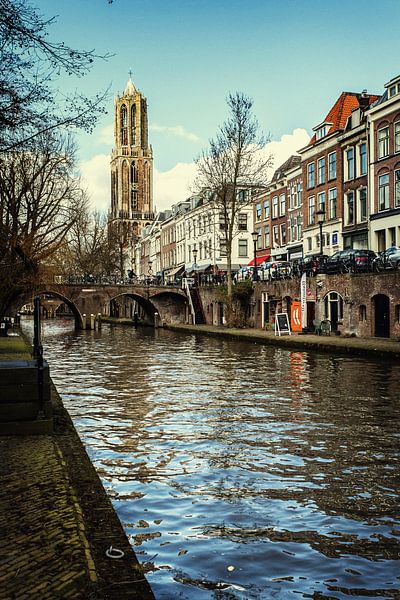 The Cathedral of Utrecht and the Oudegracht shipyards by André Blom Fotografie Utrecht