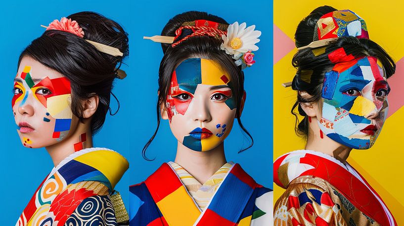 Peinture d'une geisha japonaise par Egon Zitter