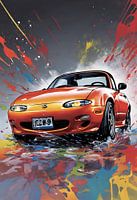 Mazda mx5 miata splash art