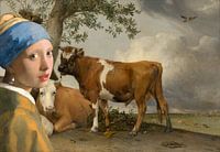 Girl with the pearl earring & the bull