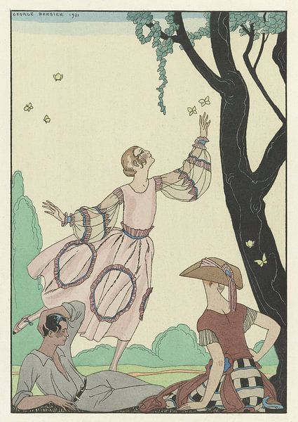 George Barbier – Papillons ; France XXe siècle (1922) von Peter Balan