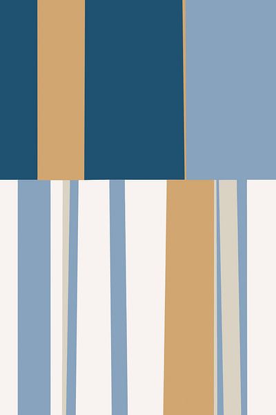 Mosaïque bleue 4 | Colorblocking géométrique par Menega Sabidussi