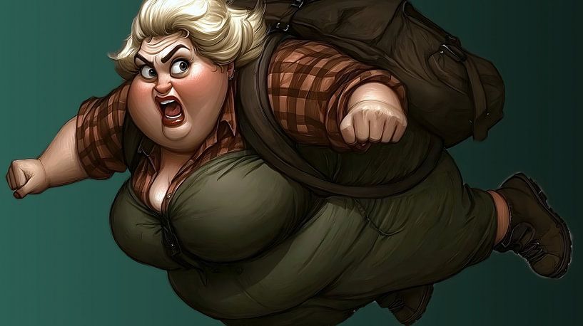 Une touriste s'envole vers l'aventure par Frank Heinz