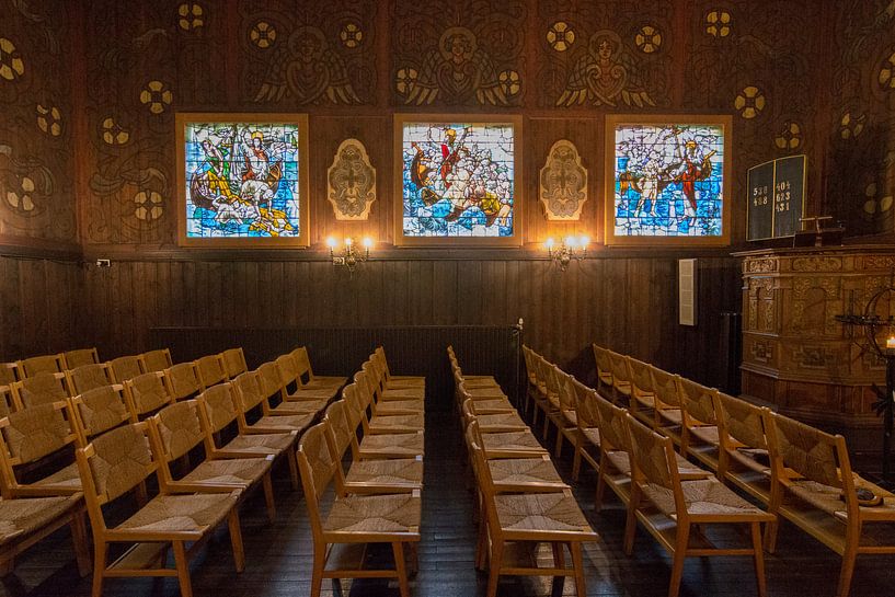 Côté intérieur de l'église des marins norvégiens à Rotterdam par Charlene van Koesveld