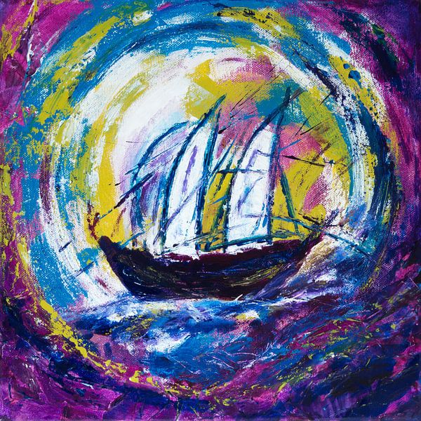 On the way home size square by Lida Bruinen