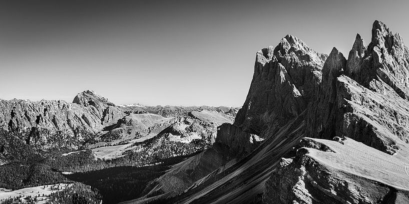Seceda in black and white by Henk Meijer Photography