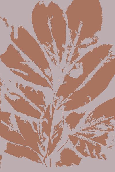 Pastell Botanicals. Pflanze in braun und rosa Nr. 12 von Dina Dankers