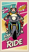 Love to Ride - Pop Art in voller Fahrt
