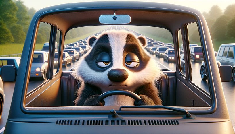 Traffic jam trouble for morning grouches by artefacti